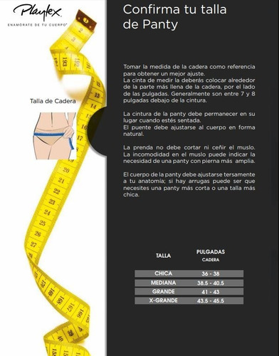 Panty Completa Con Refuerzo Ligero Playtex Playclassics 135