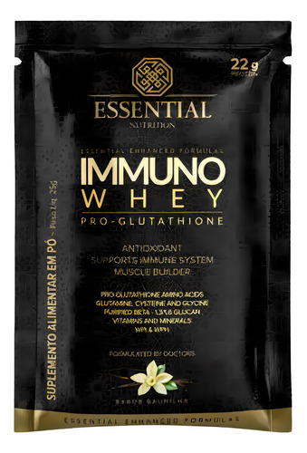 Kit 2 Immuno Whey Baunilha Sachê Essential Nutrition 25g