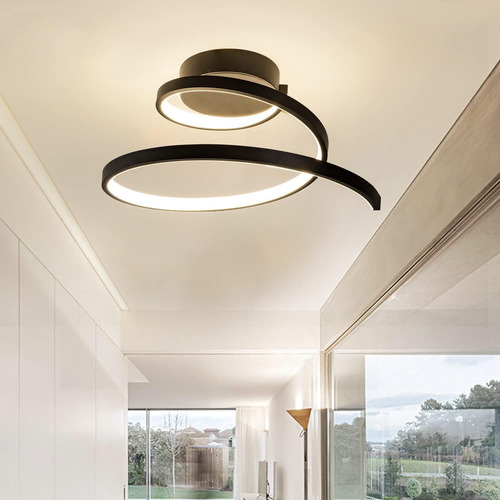 Dotokotl Lámpara De Techo Led Moderna De 24 W En Espiral De