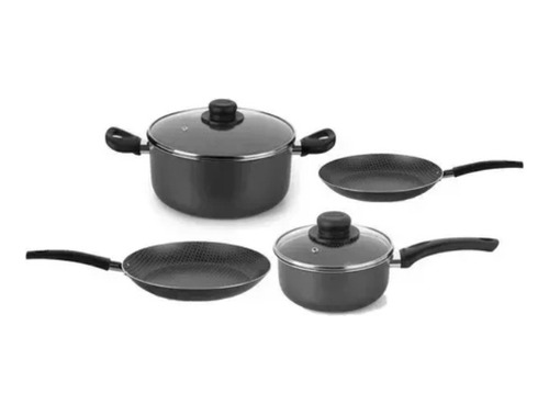 Set De Cocina Multiflon 4 Piezas Sarten Cacerola Tapas