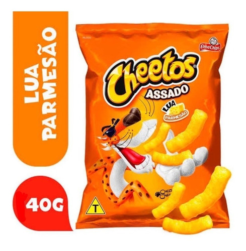 Kit C/5 Salgadinho Lua Parmesão Cheetos Elma Chips 51g