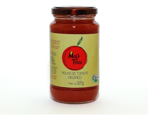 Molho De Tomate Tradicional Orgânico Moça Terra 325g