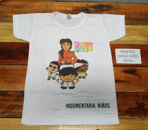 Imagen 6 de 10 de Remeras Niños De Zamba, Niña, S. Martin, Belgrano, Paka Paka