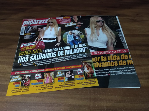 (rp793) Wanda Nara * Tapa Revista + 3 Pgs * 2009 (Usado)