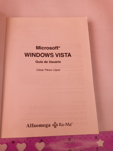 Microsoft Windows Vista Guía De Usuario (Usado)