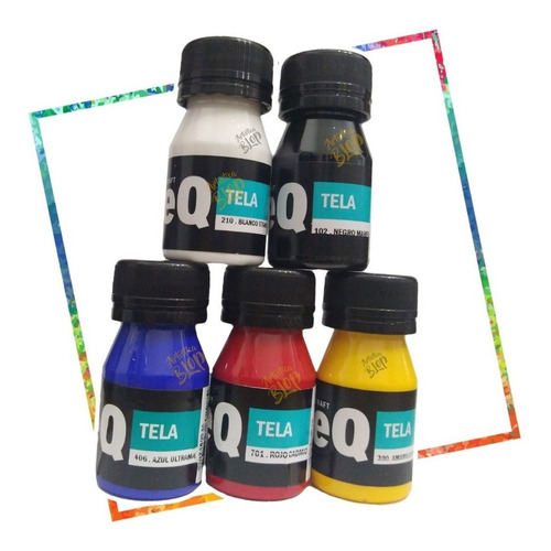 Kit Pinturas Para Tela Pinta Decora Remeras Zapatillas Lona