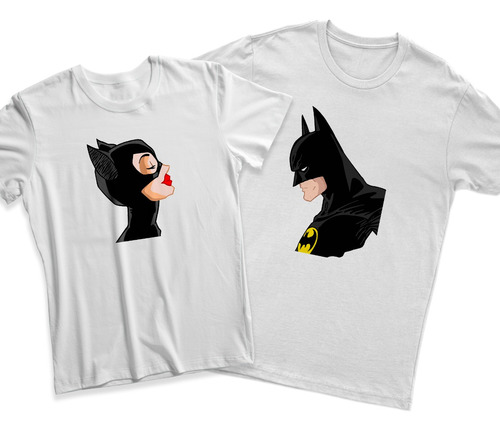 Playera Batman Y Gatúbela Para Parejas Novios 2 Piezas #14