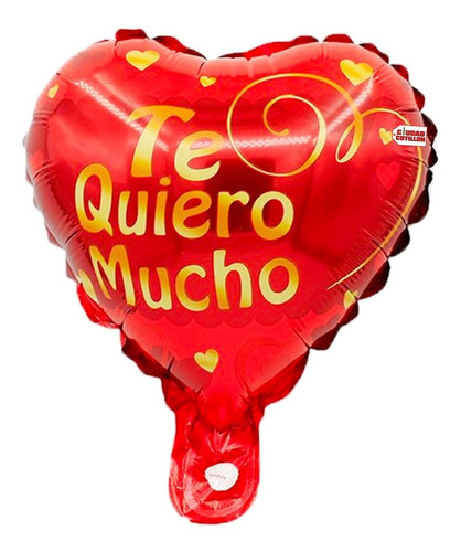 Globo Metalizado 23cm Corazón Te Quiero Cumpleaños - Cc