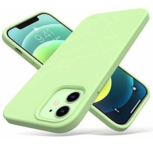 Funda De Silicona Color Verde Compatible Con iPhone 12 Pro