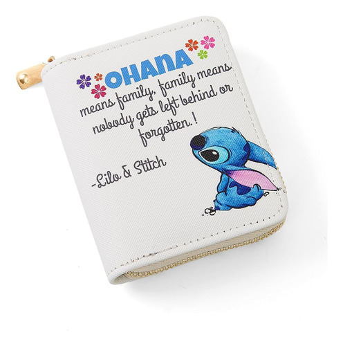 Monedero Tarjetero Con Cierre Para Niñas De Lilo Y Stitch