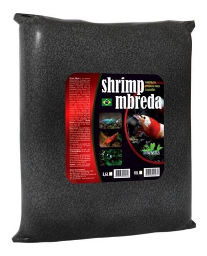 Substrato Para Aquário Shrimp Mbreda Para Camarão 10 Litros