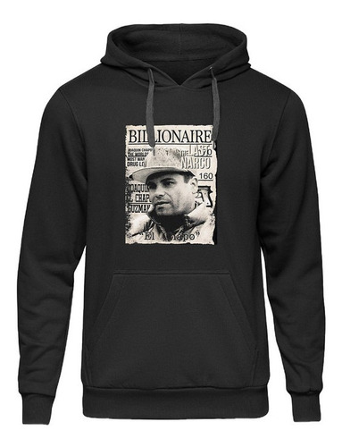 Sudadera Hoodie Negra El Chapo Millonario Revista Arrestado