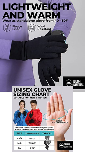 Imagen 3 de 4 de Guantes Correr Termicos Running Bicicleta Delivery Invierno