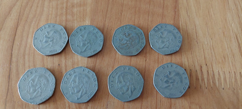 Moneda Mexico Hidalgo Diez Pesos 1981 (Usado)