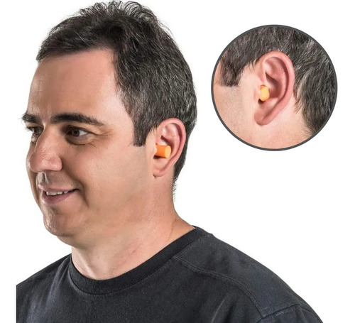 Imagem 4 de 5 de Protetor Auricular Espuma Ouvidos Abafador 3m - 50 Pares