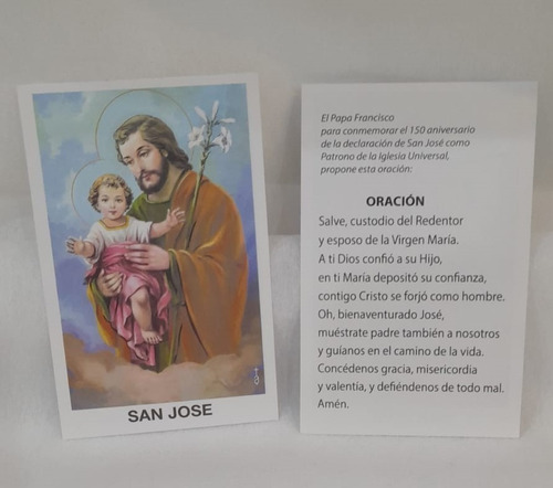 Estampas San José  Santos Santoral Virgen X 100 Un