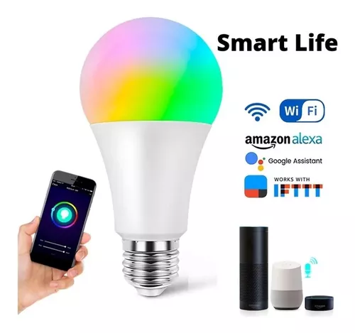 Wifi Bombilla inteligente E14 Lámpara de vela Rgb + cw + ww 5w 7w 9w Tuya  Smart Life App Control de voz Compatible Alexa Google Home Regulable