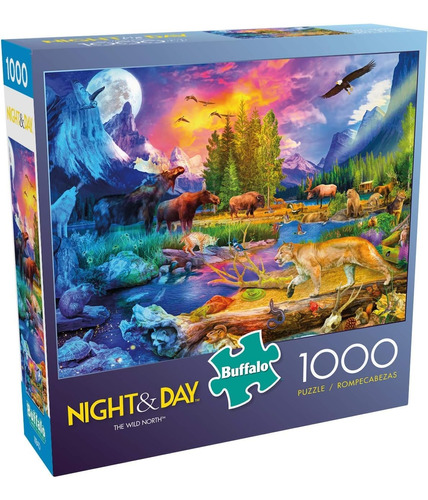 Puzzle Buffalo 11840, Night And Day The Wild Norht 1000pcs