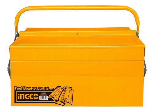 Caja Metalica Para Herramientas Industrial 40x20x19,5cm Color Naranja