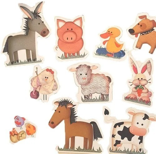 Animales De La Granja Imantados Didáctico,estimulación 11 Ps