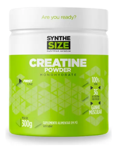 Creatina Monohidratada 100% Pura Pote 300g - Synthesize - Sem Sabor