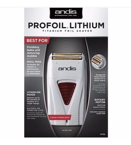 Máquina Shaver Andis Profoil Lithium 100% Original