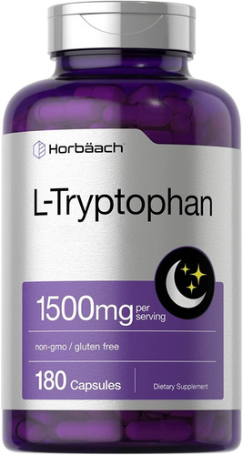 L-triptofano 1500mg 180 Capsulas Apoyo Imsomnio Dormir Mejor