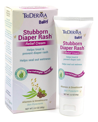Triderma Stubborn Diaper Rash Relief Cream 2.2 Oz