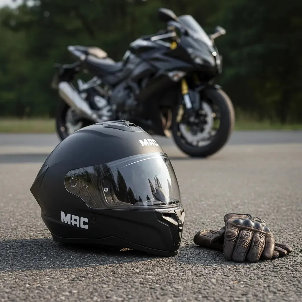 Casco Moto Integral Mac 070 Volt Solid Negro Mate Negro Sólido Mate L