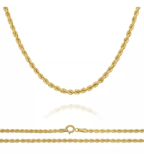 Soplar Almuerzo Hay una tendencia Cadena Torzal De Oro 14k 45cm 2.2m Italiano 14 Kilates Mujer