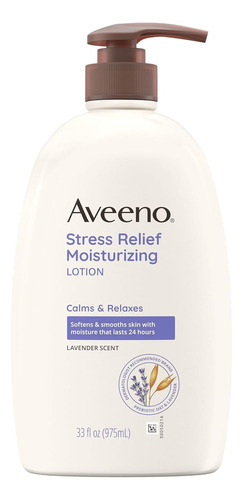 Crema Aveeno Stress Relief En Dosificador 975ml Lavanda