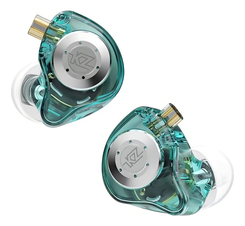 Auriculares intraurales Kz Edx Pro con cable y micrófono cian