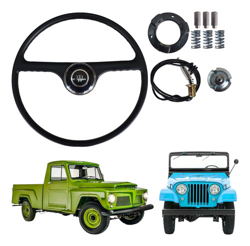 Volante Jeep Rural F 75 Ford Willys Completo Mod Original