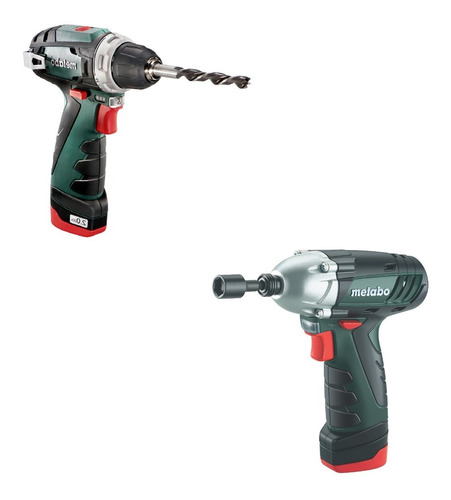 Taladro + Atornillador Impacto Metabo + 2 Bateria Cargador