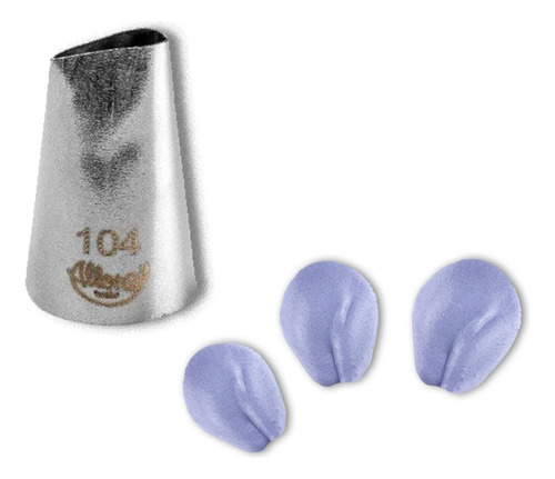 Bicos Para Confeitar - Pétala - Aço Inox - Nº104 - 1 Unidade
