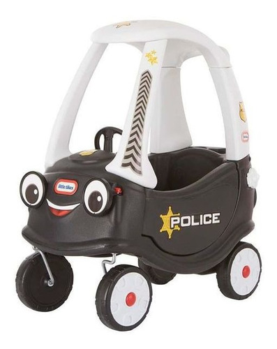 Carrito De Policia Montable Plástico P/ Niños 1-4 Años 