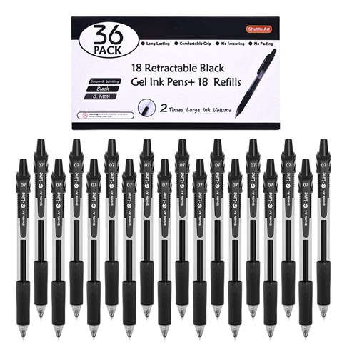 Lapiceras Y Refills Ballpoint Shuttle Art Set 36 U Black