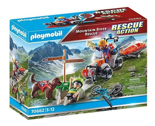 Figura Armable Playmobil Rescue Action Mountain Biker Rescue