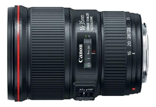 Objetivo Canon Ef 16-35 Mm F / 4l Is Usm - 9518b002, Negro