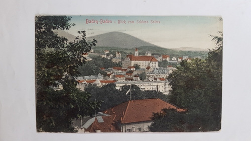 Alemania Postal Baden-baden - Blick Vom  Schloss Solms 1909