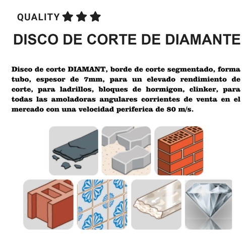 Imagen 4 de 10 de Disco Acanaladora De Muro 125mm Diamantado Segmentado 5 PuLG