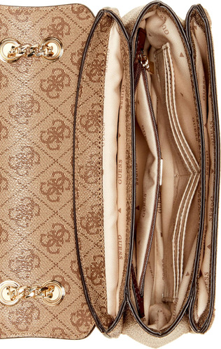 Guess Noelle - Solapa Cruzada Convertible, Logotipo De Latte