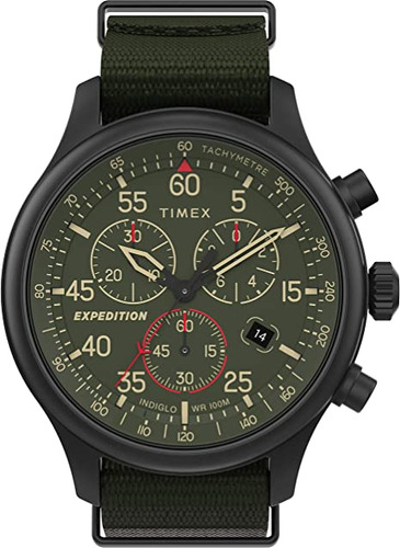 Timex Tw2t72800 Expedition Field Reloj Cronógrafo Verde Con