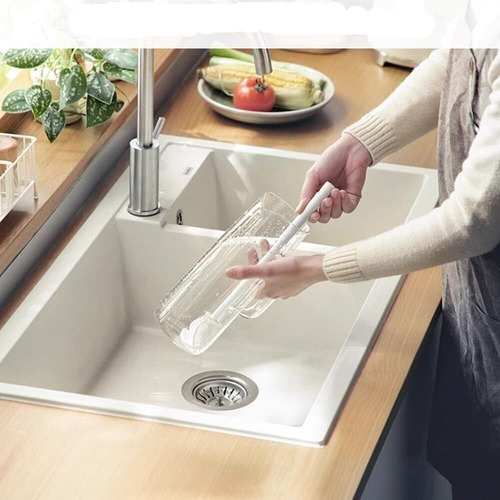 Cepillo De Silicona Para Botellas Con Mango Largo