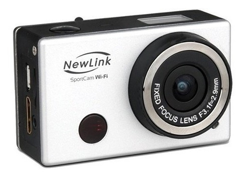 Câmera De Ação Sportcam Wifi Prata 8mp Full Hd Fs101 Newlink