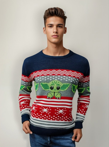 Sueter Navideño Ugly Star Wars Baby Yoda Adulto Unisex