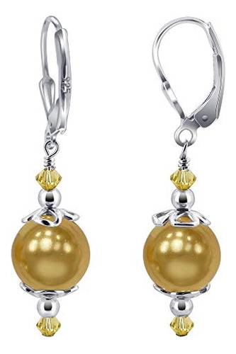 Oro Faux Perla Con Cristales Austriacos He B0016cnism_120324