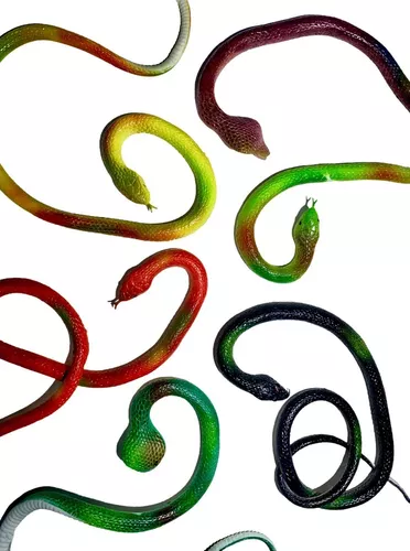Juguetes infantiles de serpiente de goma de Color