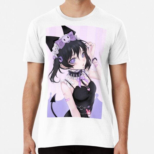 Remera Chica Gótica Neko Algodon Premium