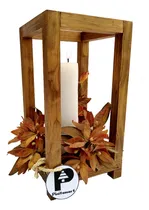 Comprar Pack 6 Centros De Mesa Linterna P\u002F Vela Madera Boda Eventos